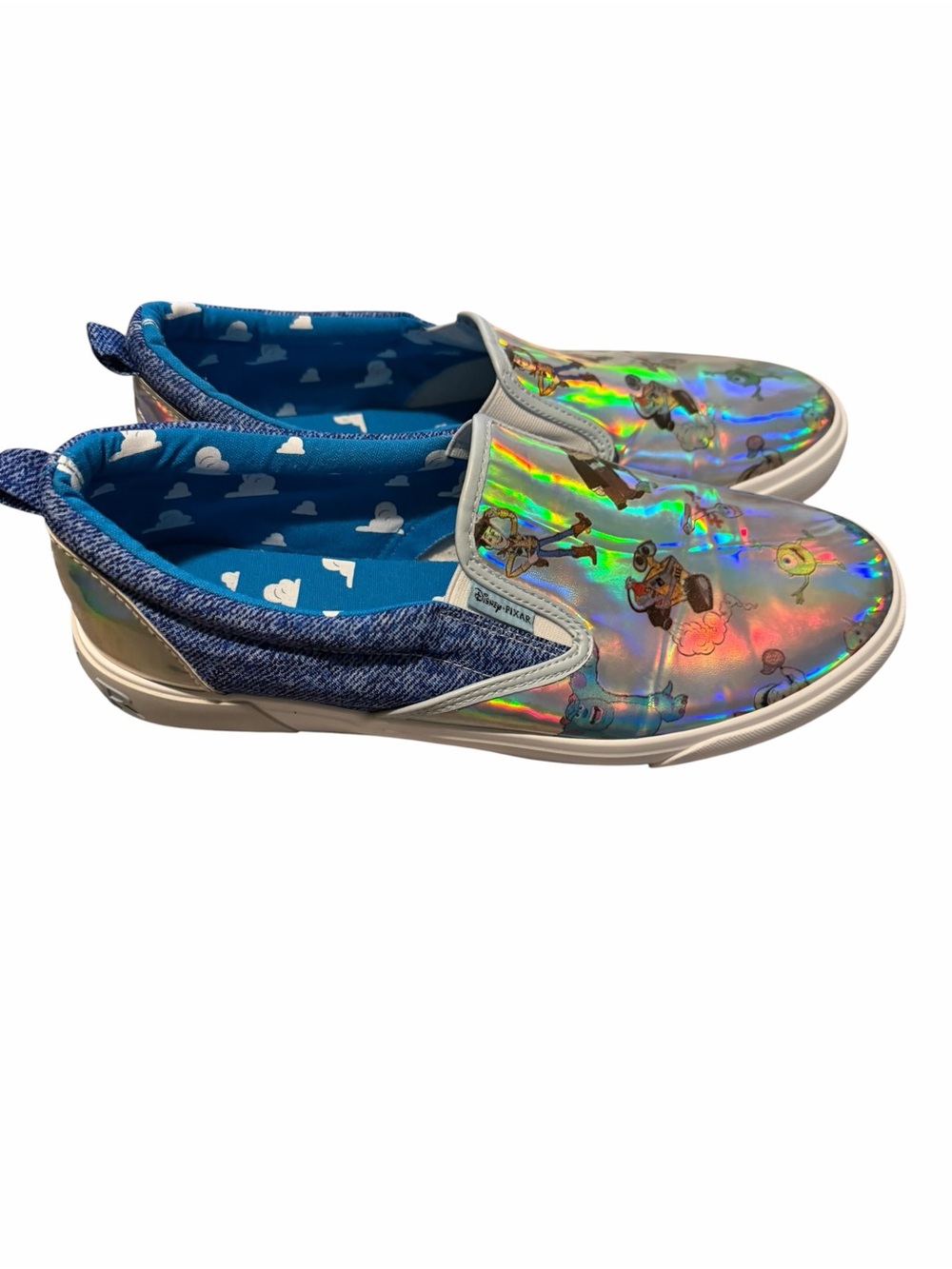 🛫 Disney X Pixar Iridescent Slip on Sneakers size 11 - Picture 3 of 6